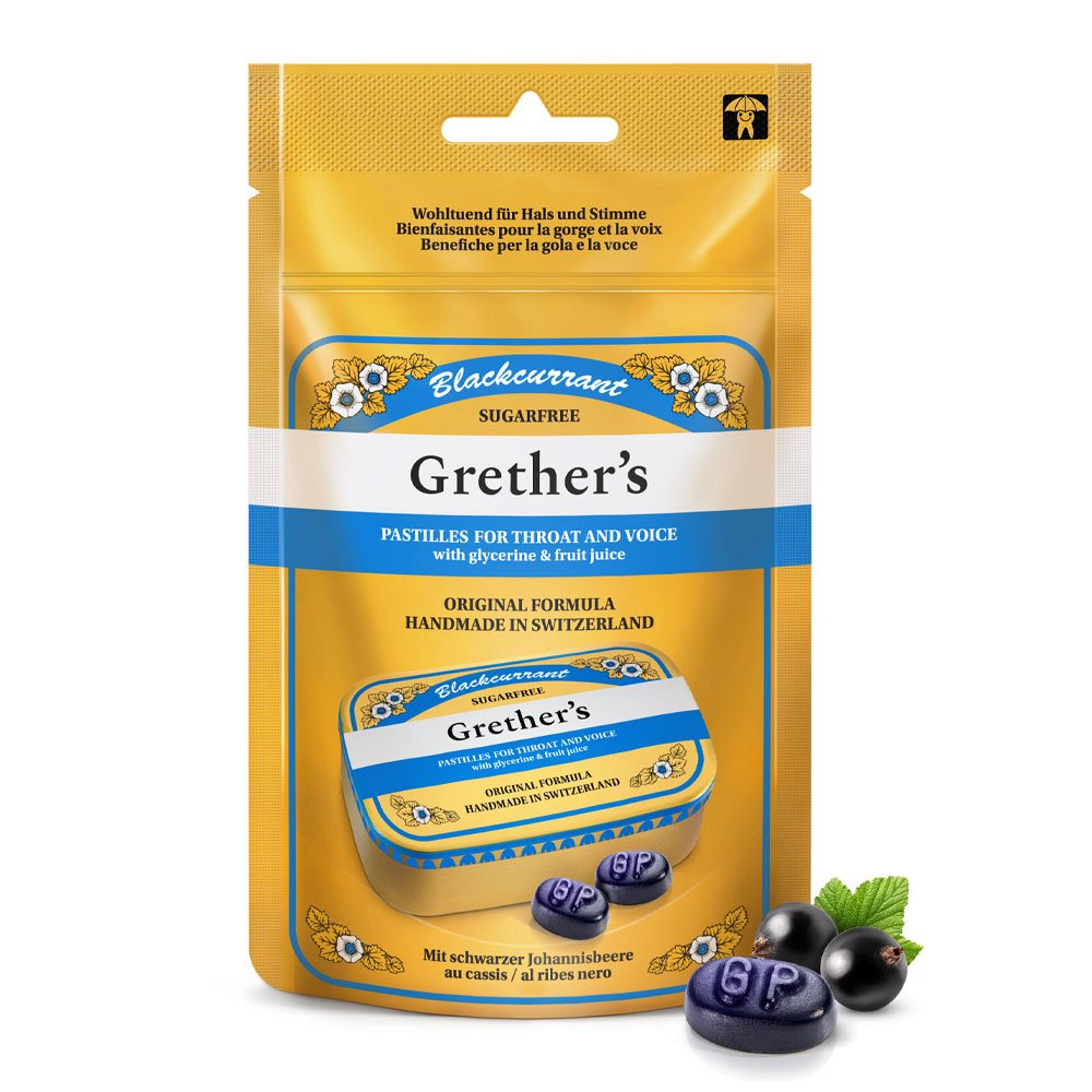 GRETHERS Blackcurrant Silber zf.Past.Beutel Refill - 110g - Gesundheit & Wellness