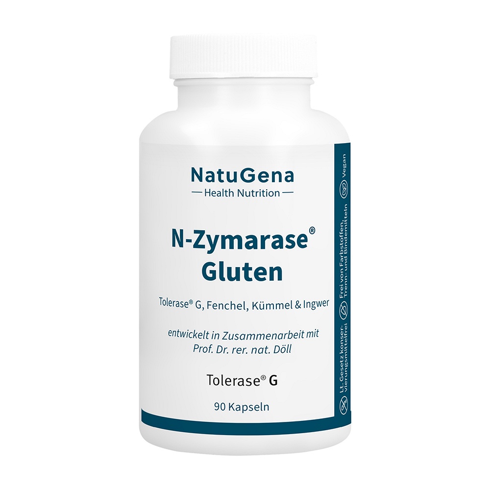 N-ZYMARASE Gluten Enzyme Kapseln - 90Stk - Blähungen & Krämpfe