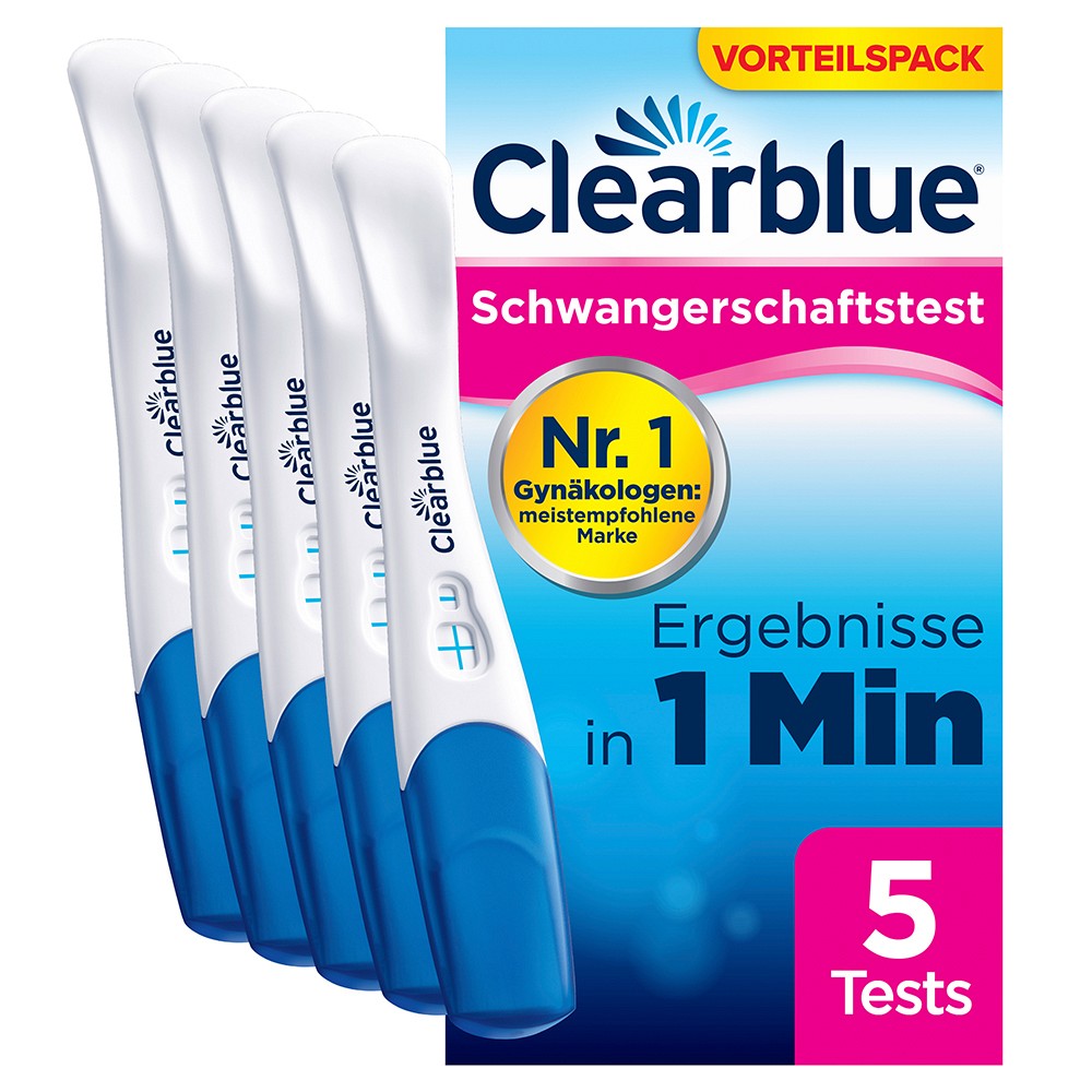 CLEARBLUE Schwangerschaftstest schnelle Erkennung - 5Stk