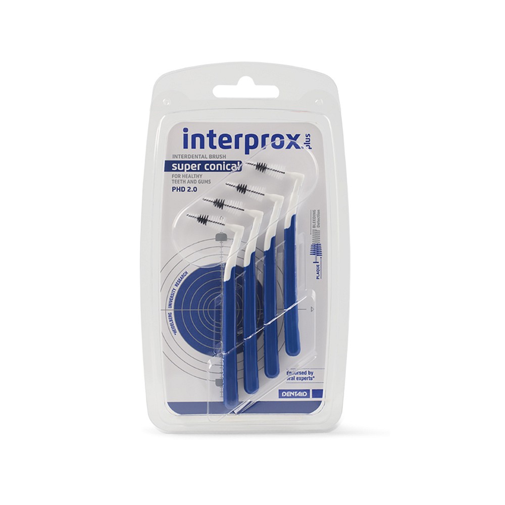 INTERPROX plus super conical blau Interdentalbür. - 4Stk
