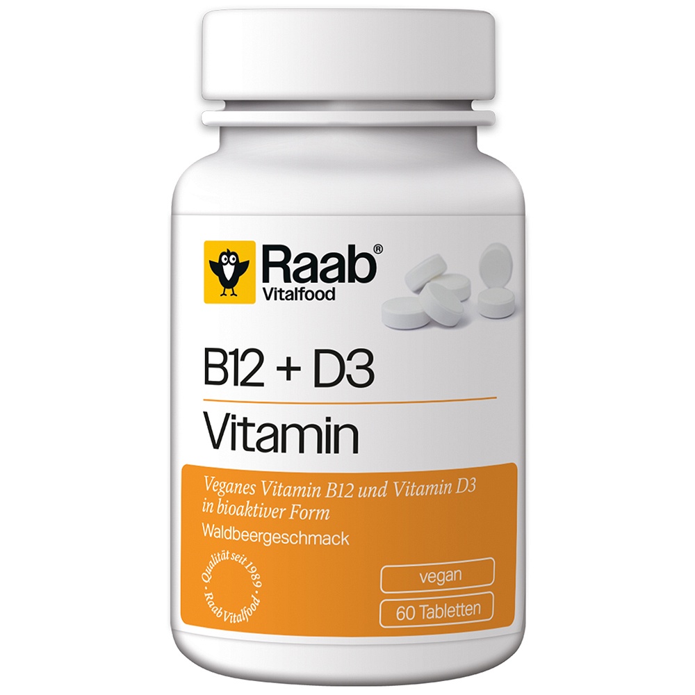 RAAB Vitalfood Vitamin B12+D3 Lutschtabletten - 60Stk