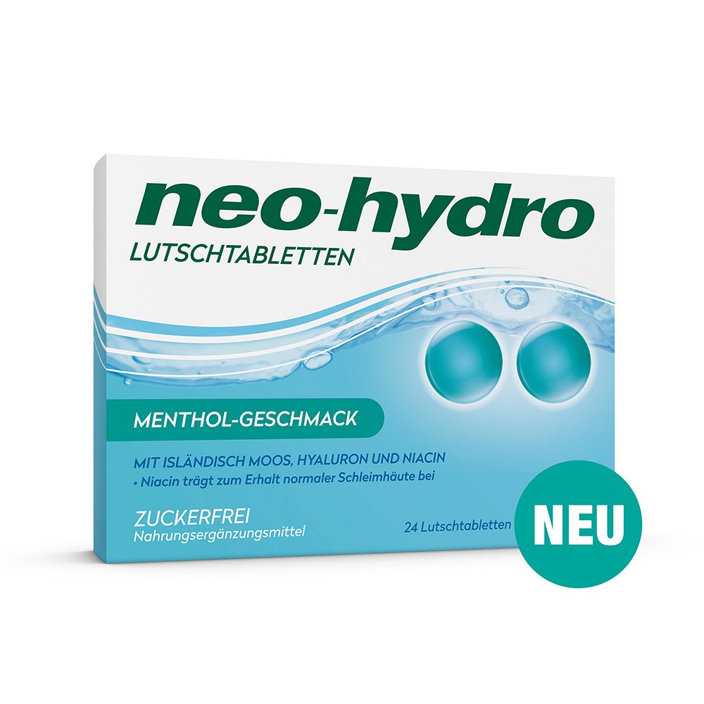 NEO-HYDRO Lutschtabletten Menthol zuckerfrei - 24Stk - Diabetikernahrungsergänzung