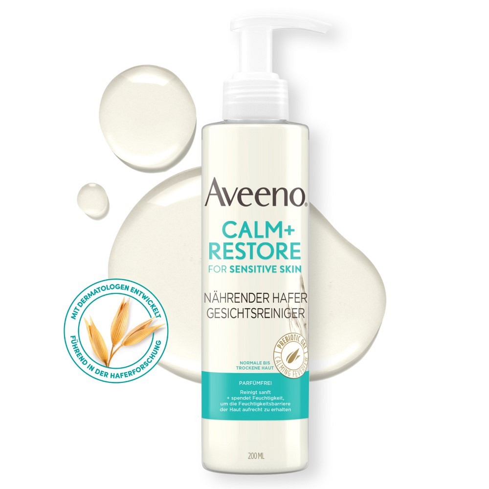 AVEENO Calm+ Restore nährender Hafer Gesichtsrein. - 200ml - Kosmetik & Körperpflege