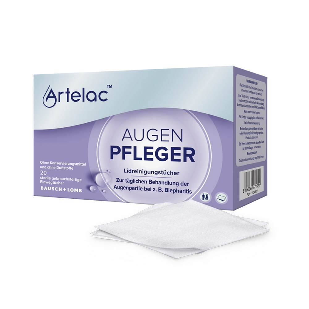 ARTELAC Augenpfleger Lidreinigungstücher - 20Stk
