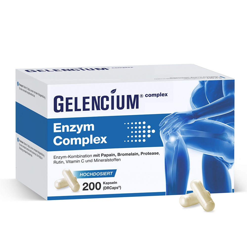 GELENCIUM Enzym Complex hochdos.m.Bromelain Kaps. - 200Stk - Für Senioren