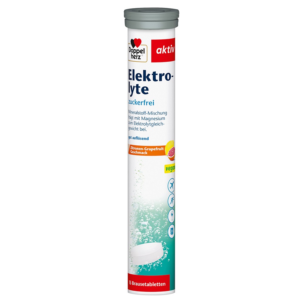 DOPPELHERZ Elektrolyte zuckerfrei Brausetabletten - 15Stk - Magen & Verdauung