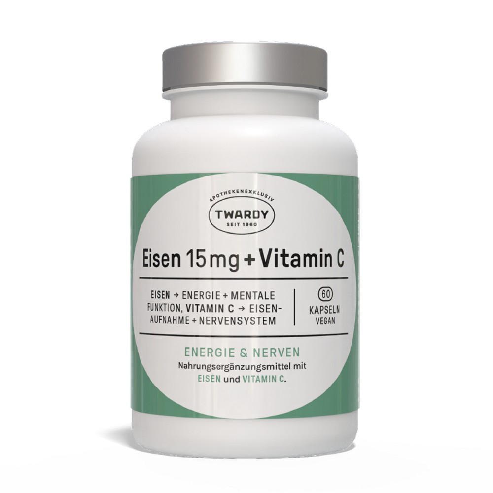 EISEN 15 mg+Vitamin C vegan Kapseln - 60Stk
