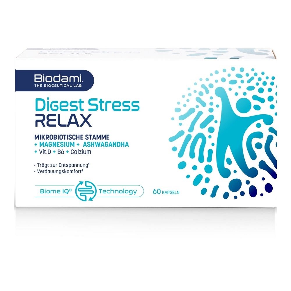 BIODAMI Digest Stress RELAX Darm Bakterienkul.+Ash - 60Stk