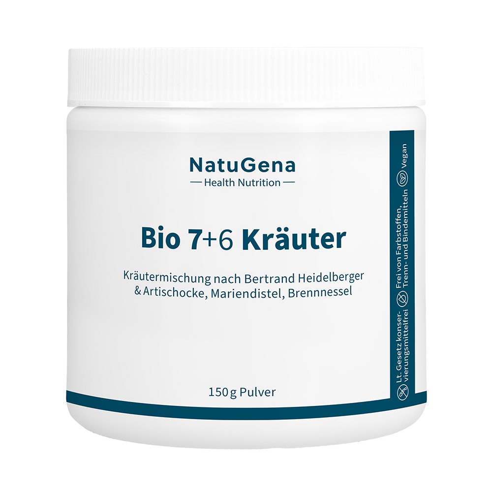 BIO 7+6 Kräuter Artischocke+Mariendistel veg.Pulv. - 150g - Entgiften-Entschlacken-Entsäuern