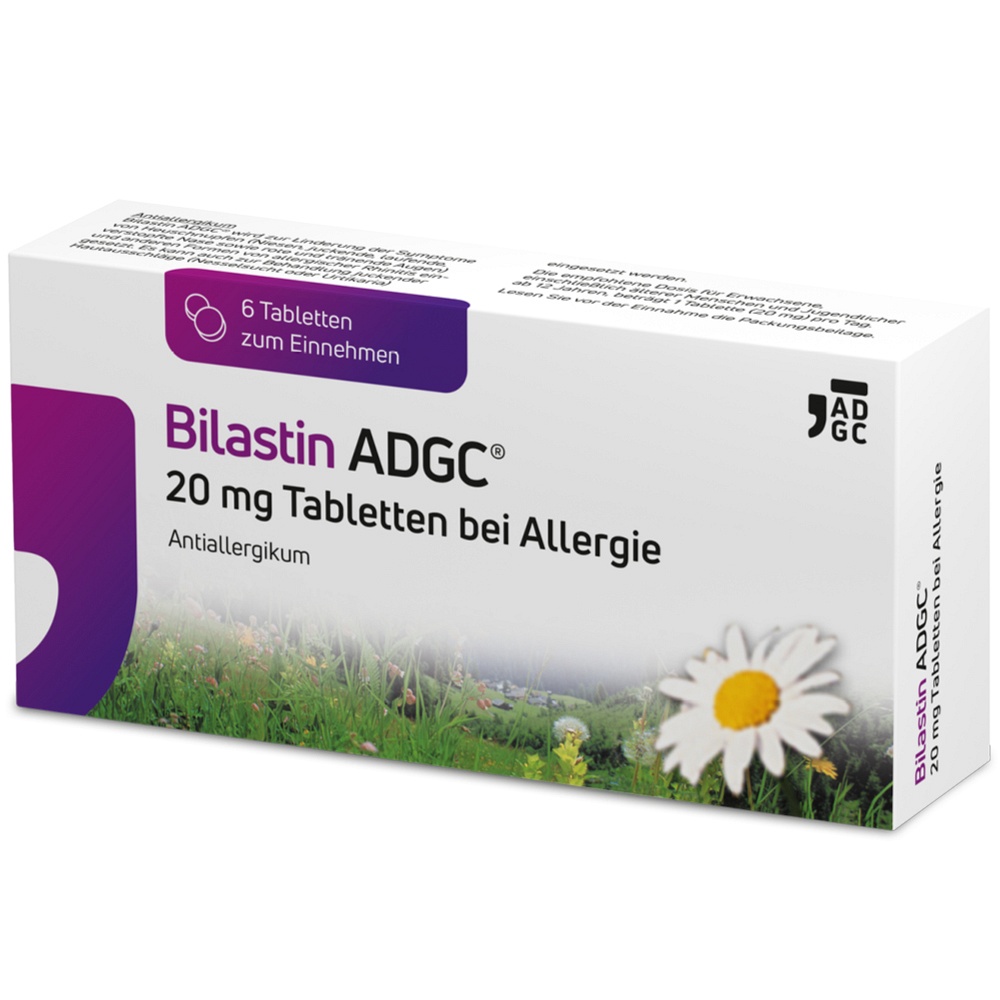 BILASTIN ADGC 20 mg Tabletten bei Allergie - 6Stk - ADGC