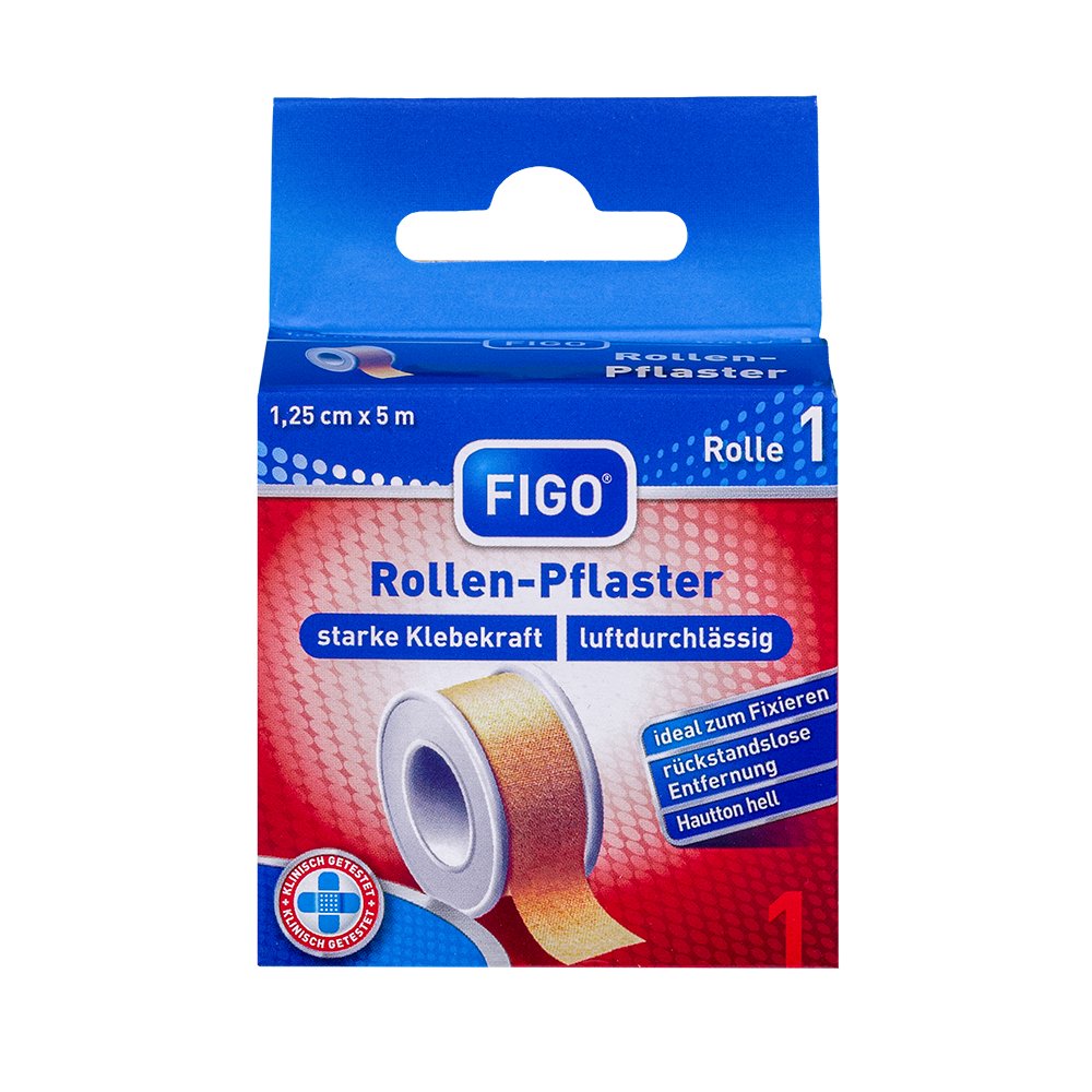 FIGO Rollenpflaster 1,25 cmx5 m Faltschachtel - 1Stk - Erste Hilfe
