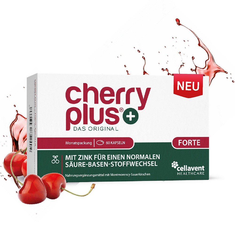 CHERRY PLUS Forte 43mg Polyphenole 6mg Zink Weichk - 60Stk - Rheuma & Arthrose