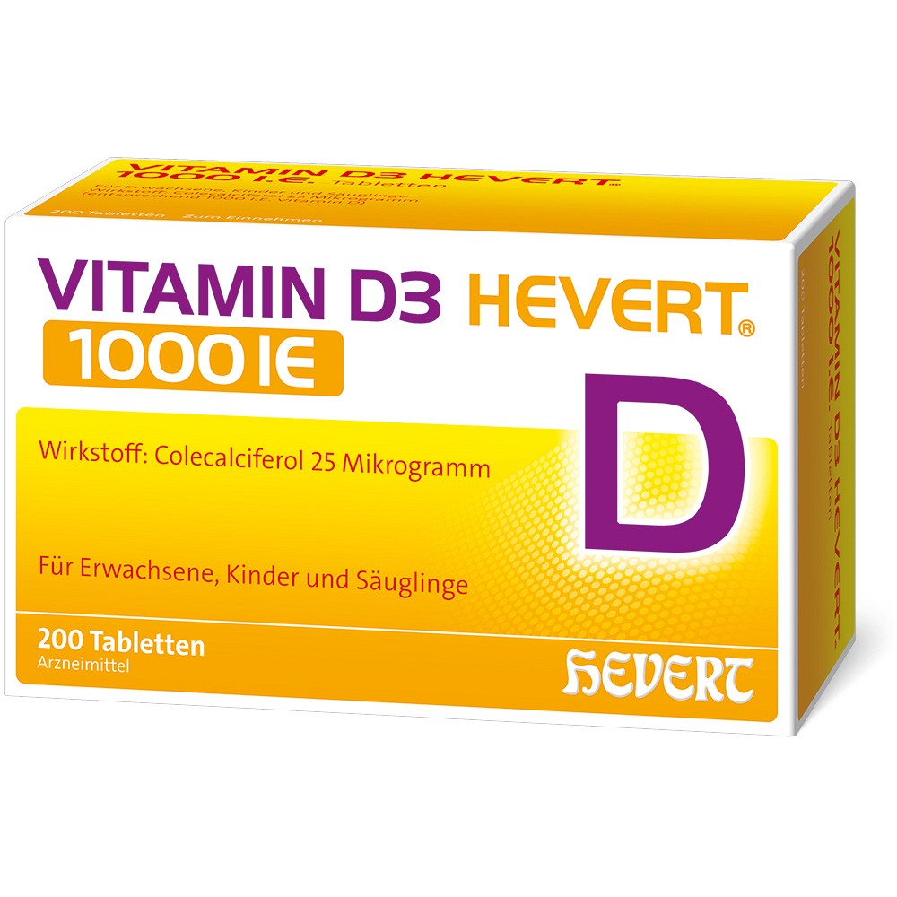 VITAMIN D3 HEVERT 1000 I.E. Tabletten - 200Stk - Vitamin D