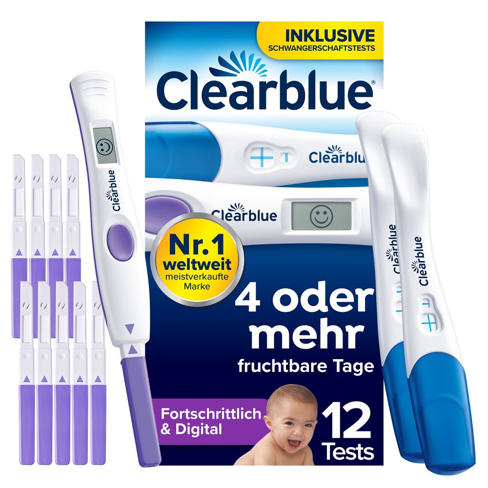 CLEARBLUE Ovulation u.Schwangerschaftstest Kombip. - 12Stk