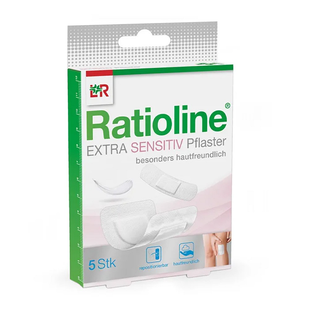 RATIOLINE EXTRA SENSITIV Pflaster 2 Größen - 5Stk - SENSITIV