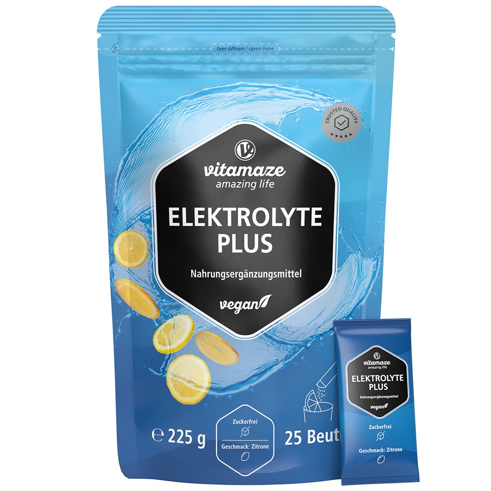 ELEKTROLYTE Plus Vitamin C+B-Vitamine Zitrone Plv. - 25X9g - Vegan