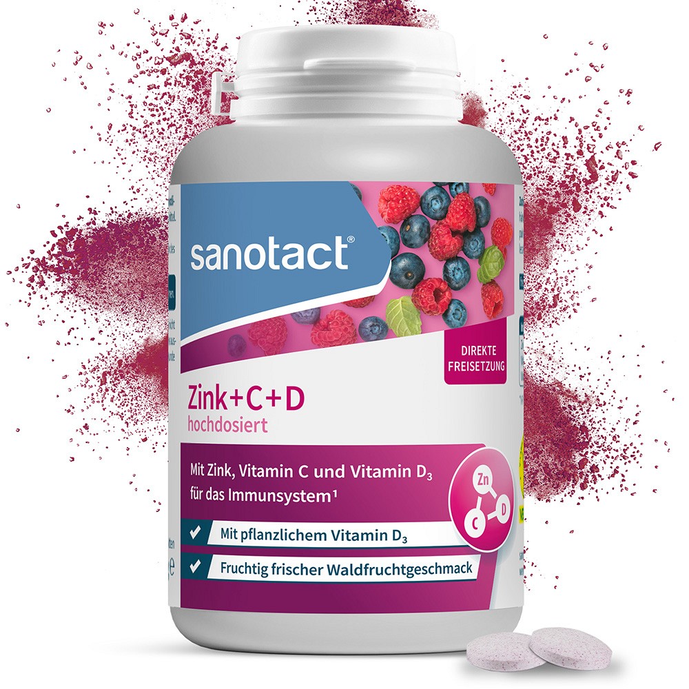 SANOTACT Zink+C+D hochdosiert Lutschtabletten - 150Stk