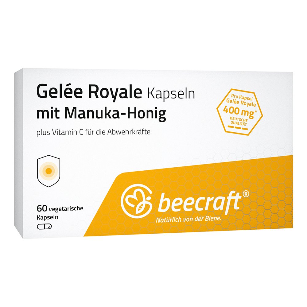 BEECRAFT Gelee Royale Kapseln mit Manuka-Honig - 60Stk