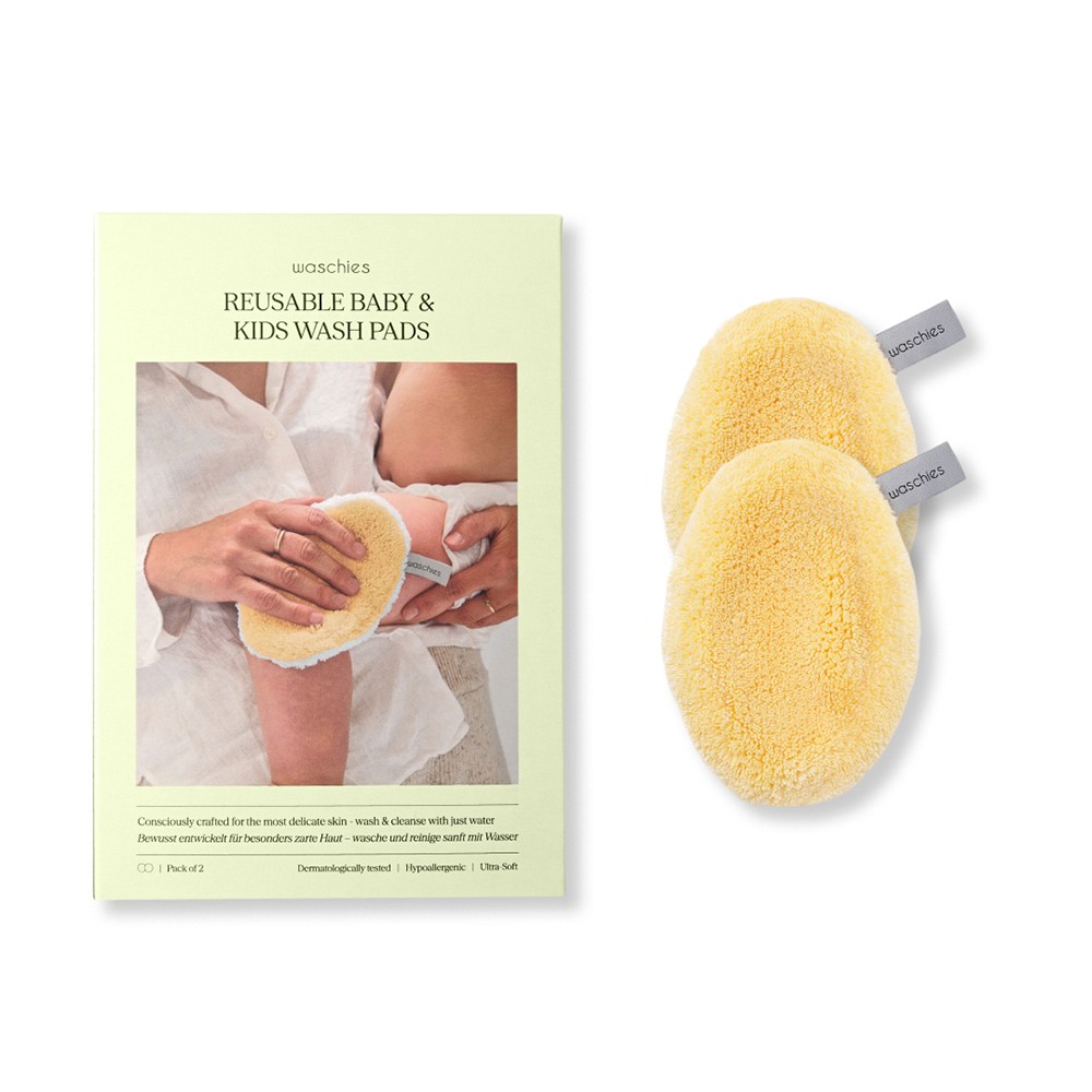 WASCHPADS Baby- & Kinderhaut pastel yellow - 2Stk