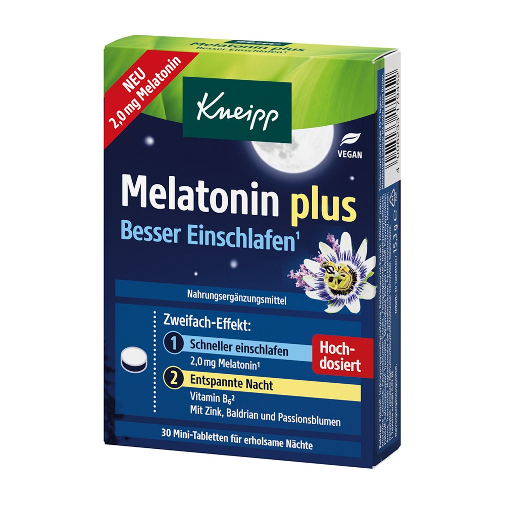 KNEIPP Melatonin plus Tabletten - 30Stk - Beruhigung, Nerven & Schlaf