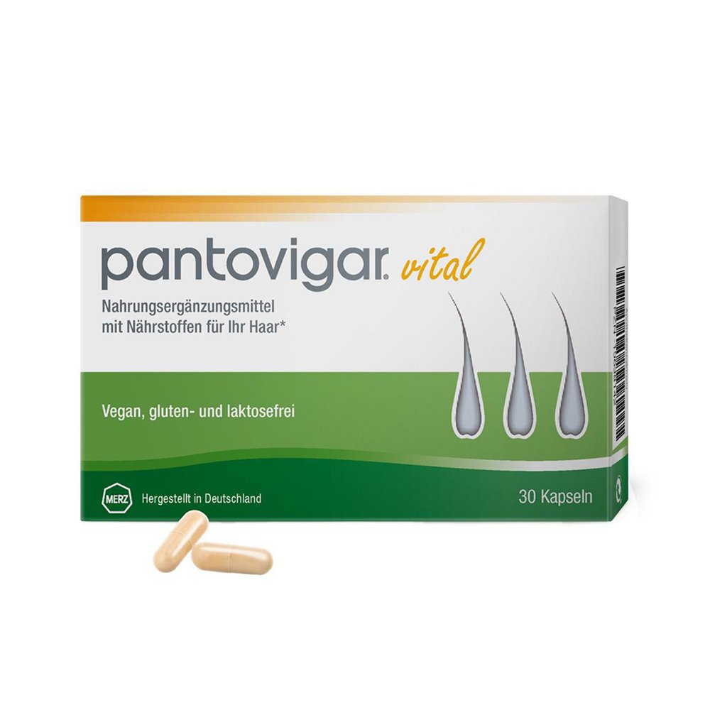 PANTOVIGAR vital Kapseln mit Nährstoffen für Haare - 30Stk