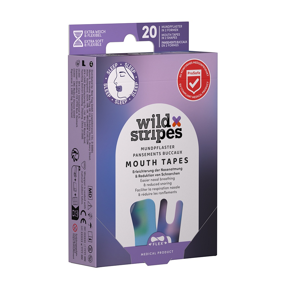WILD STRIPES Pflaster Mouth Tapes Sunset - 20Stk - Beruhigung & Schlaf