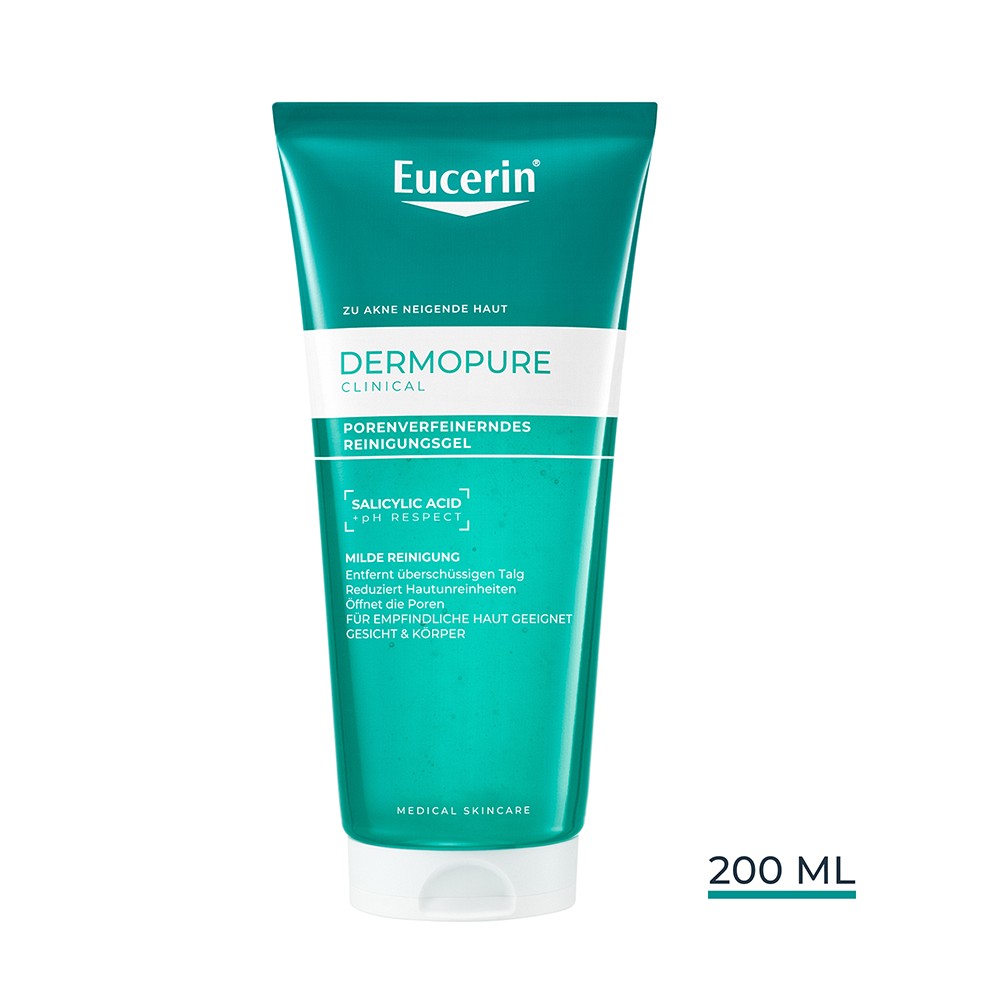 EUCERIN DermoPure Clinical Reinig.Gel porenverfein - 200ml - Zu Akne neigender Haut