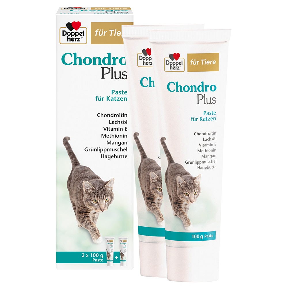 DOPPELHERZ für Tiere Chondro Plus Paste f.Katzen - 2X100g - für Tiere