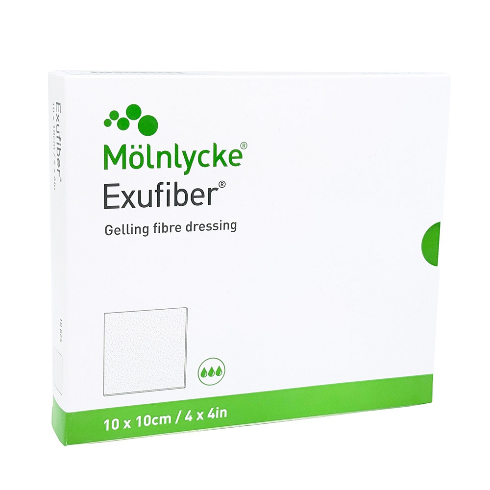 EXUFIBER 10x10 cm Gel-Faserverband - 10Stk