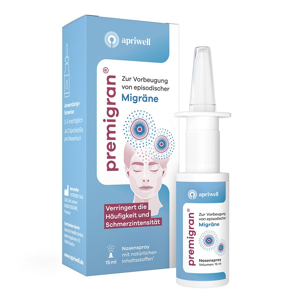 PREMIGRAN Migränespray Apriwell Nasenspray - 15ml - Kopfschmerzen & Migräne