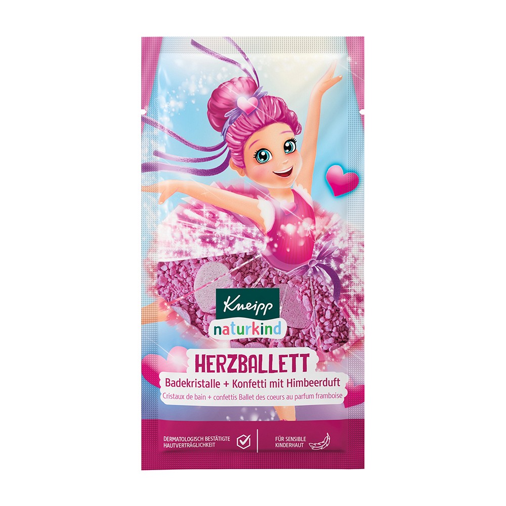 KNEIPP naturkind Herzballett Badesalz & Konfetti - 40g - Badespaß