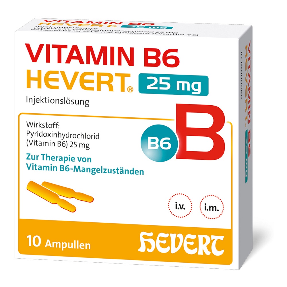 VITAMIN B6 HEVERT 25 mg Injektionslösung Amp. - 10X2ml - Diabetes