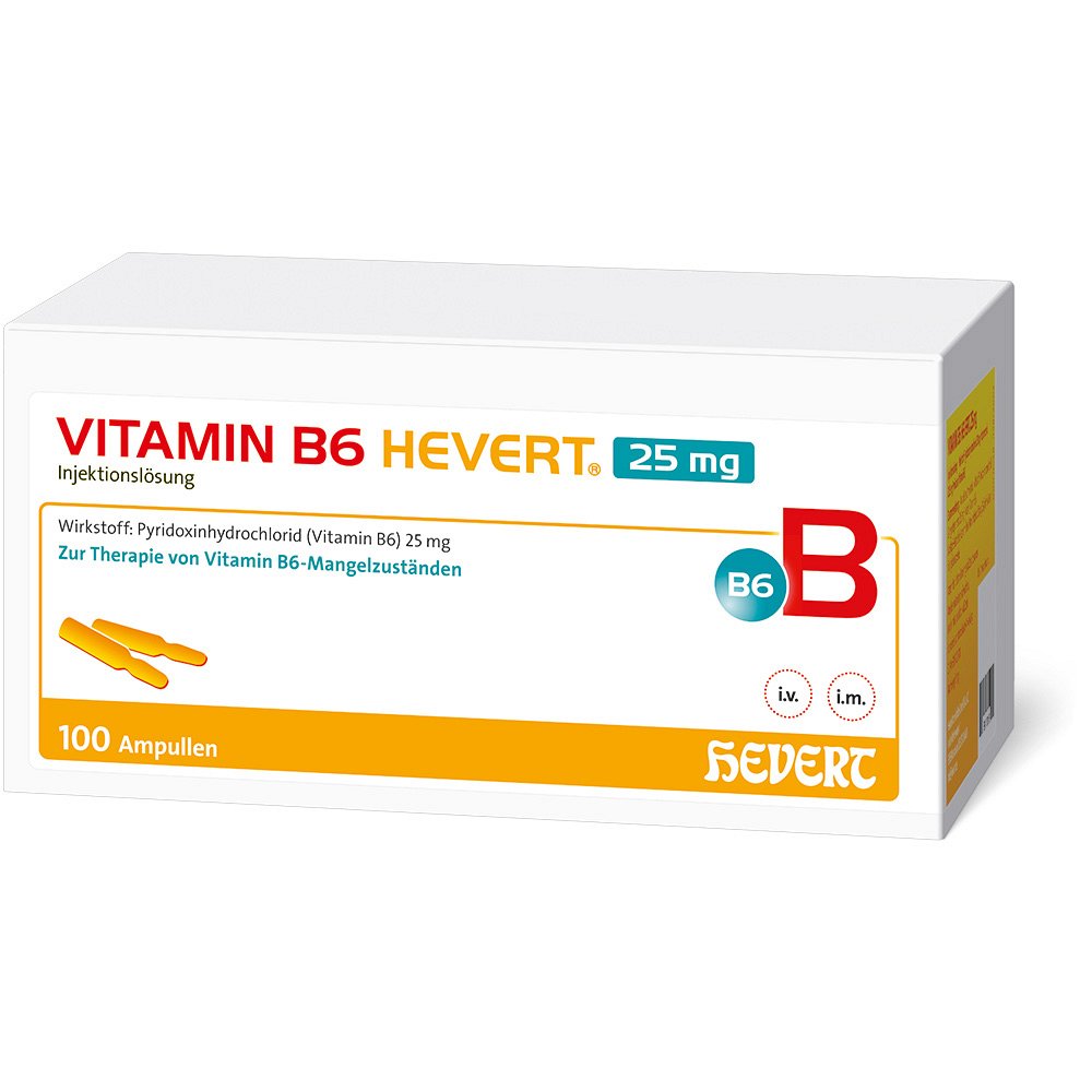 VITAMIN B6 HEVERT 25 mg Injektionslösung Amp. - 100X2ml