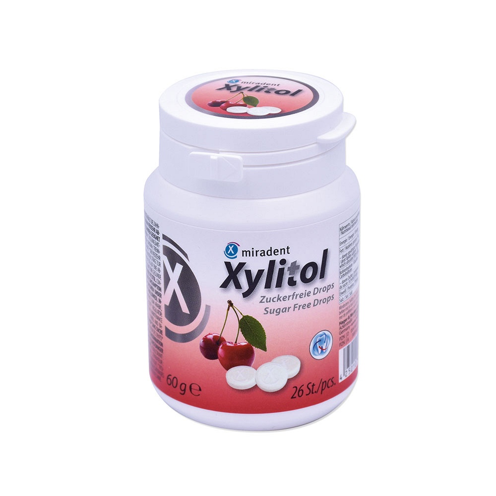 MIRADENT Xylitol Drops Cherry Dose - 60g - Zahn- & Mundpflege