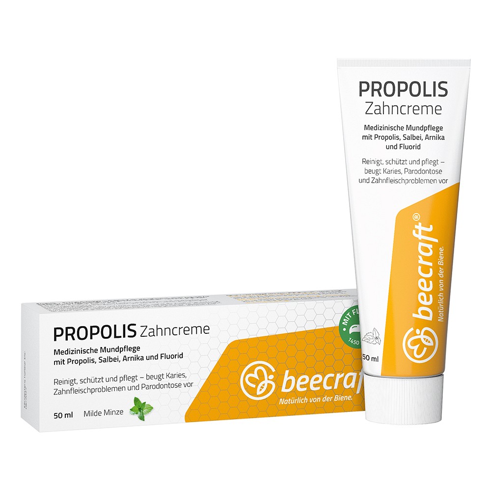 BEECRAFT Propolis Zahncreme Salbei Arnika Fluorid - 50ml