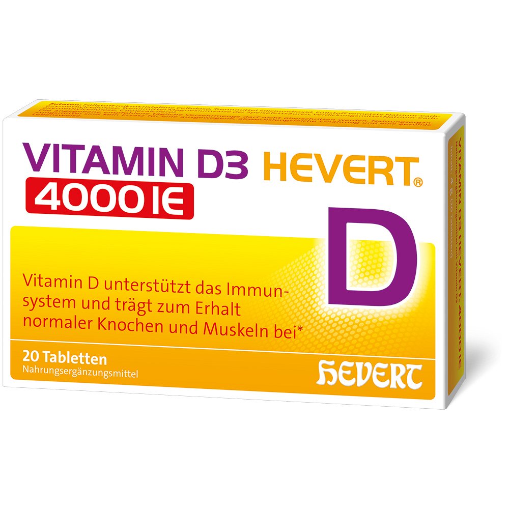 VITAMIN D3 HEVERT 4000 I.E. Tabletten - 20Stk - Calcium & Vitamin D3