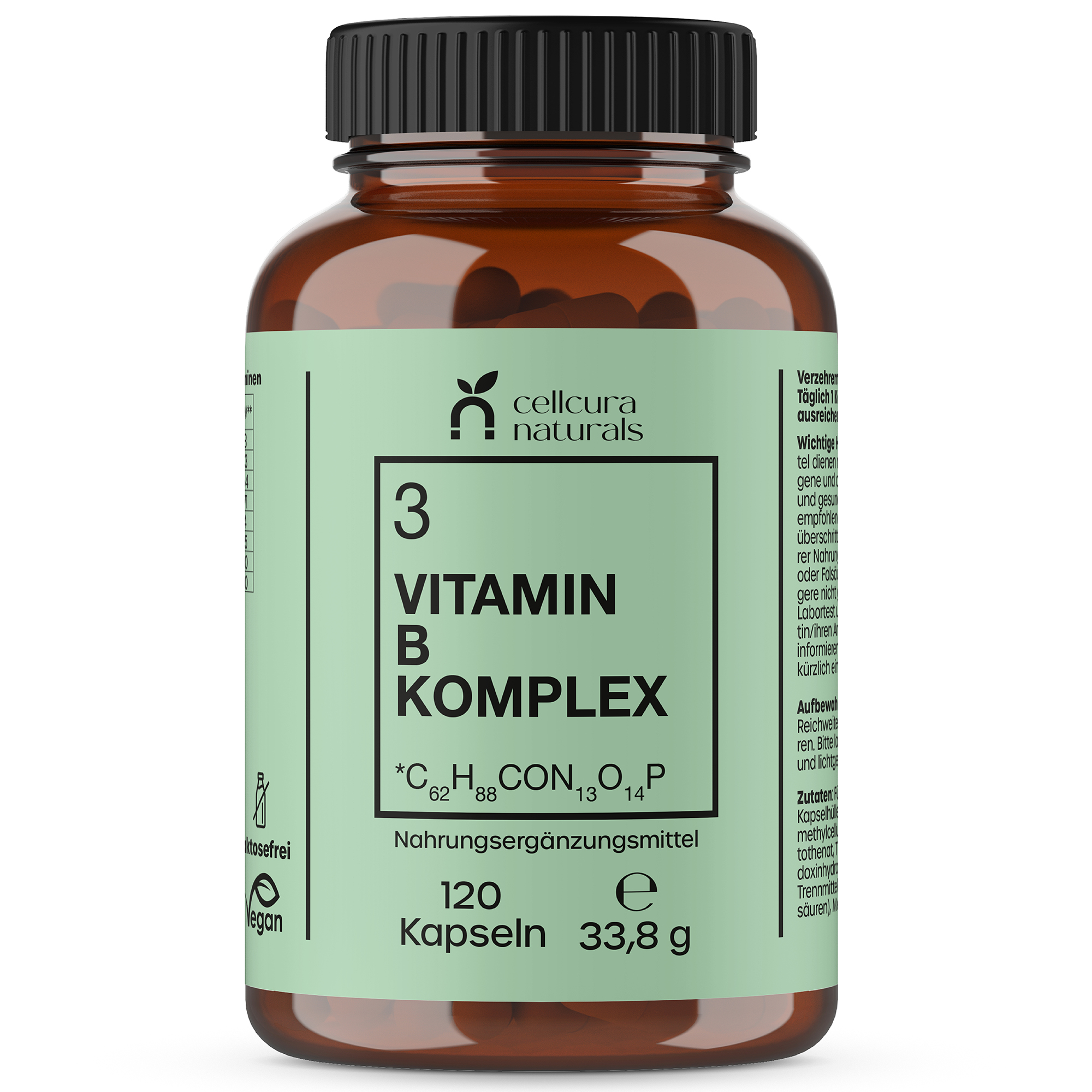 CELLCURA Naturals Vitamin B Komplex vegan Kapseln - 120Stk - Vegan
