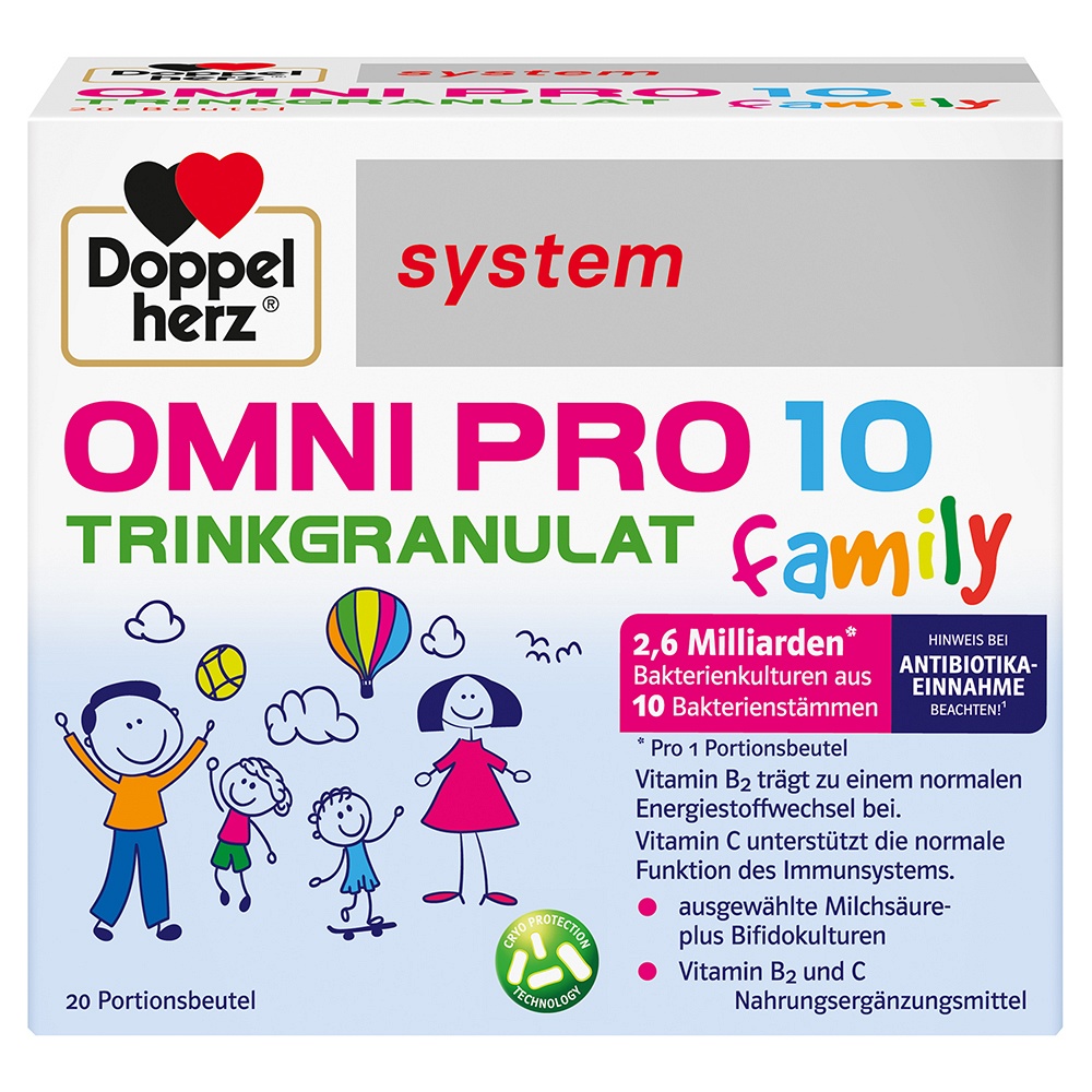 DOPPELHERZ Omni Pro 10 family system Trinkgranulat - 20Stk - Magen & Verdauung