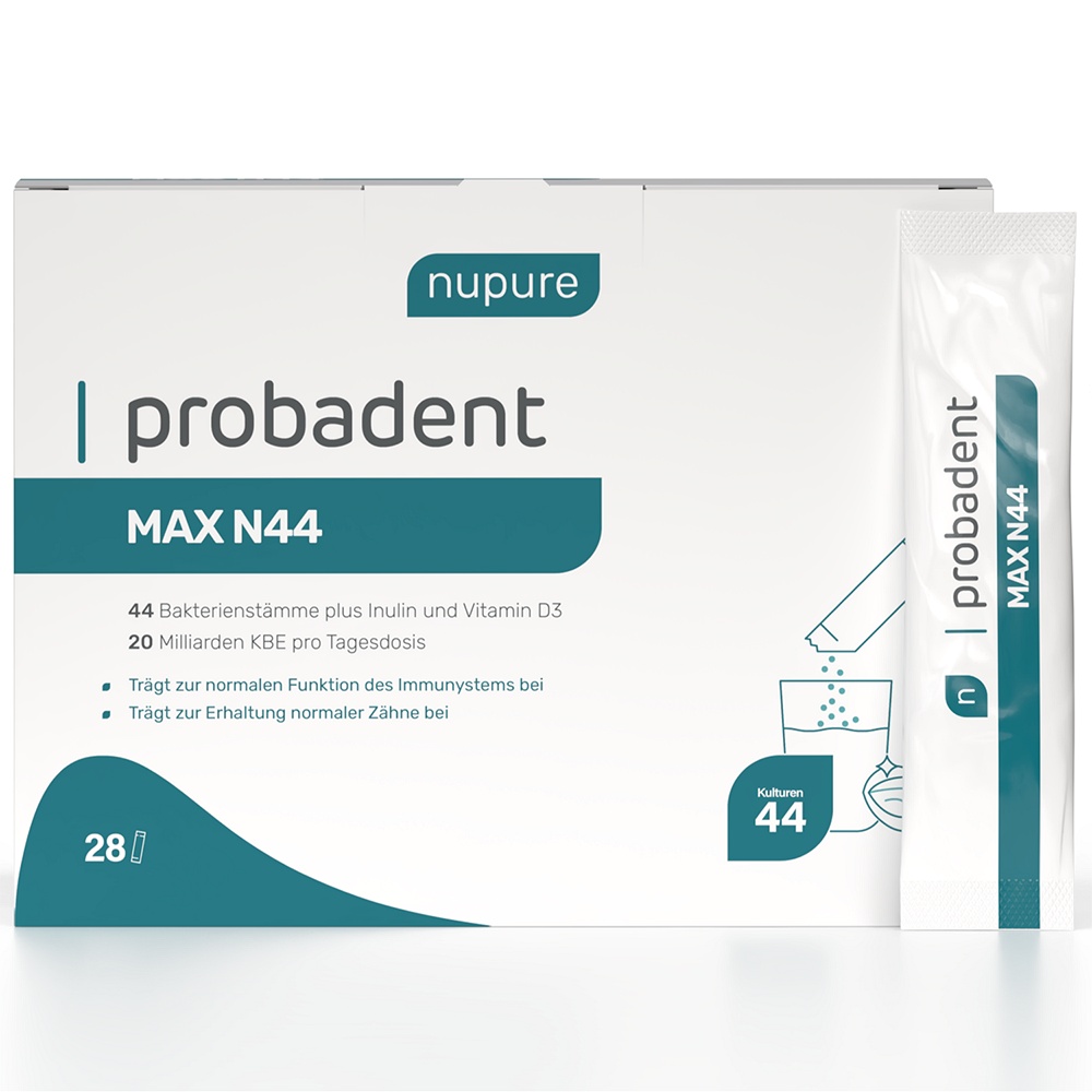 NUPURE probadent MAX N44 und Vitamin D3 Plv.Beutel - 28Stk