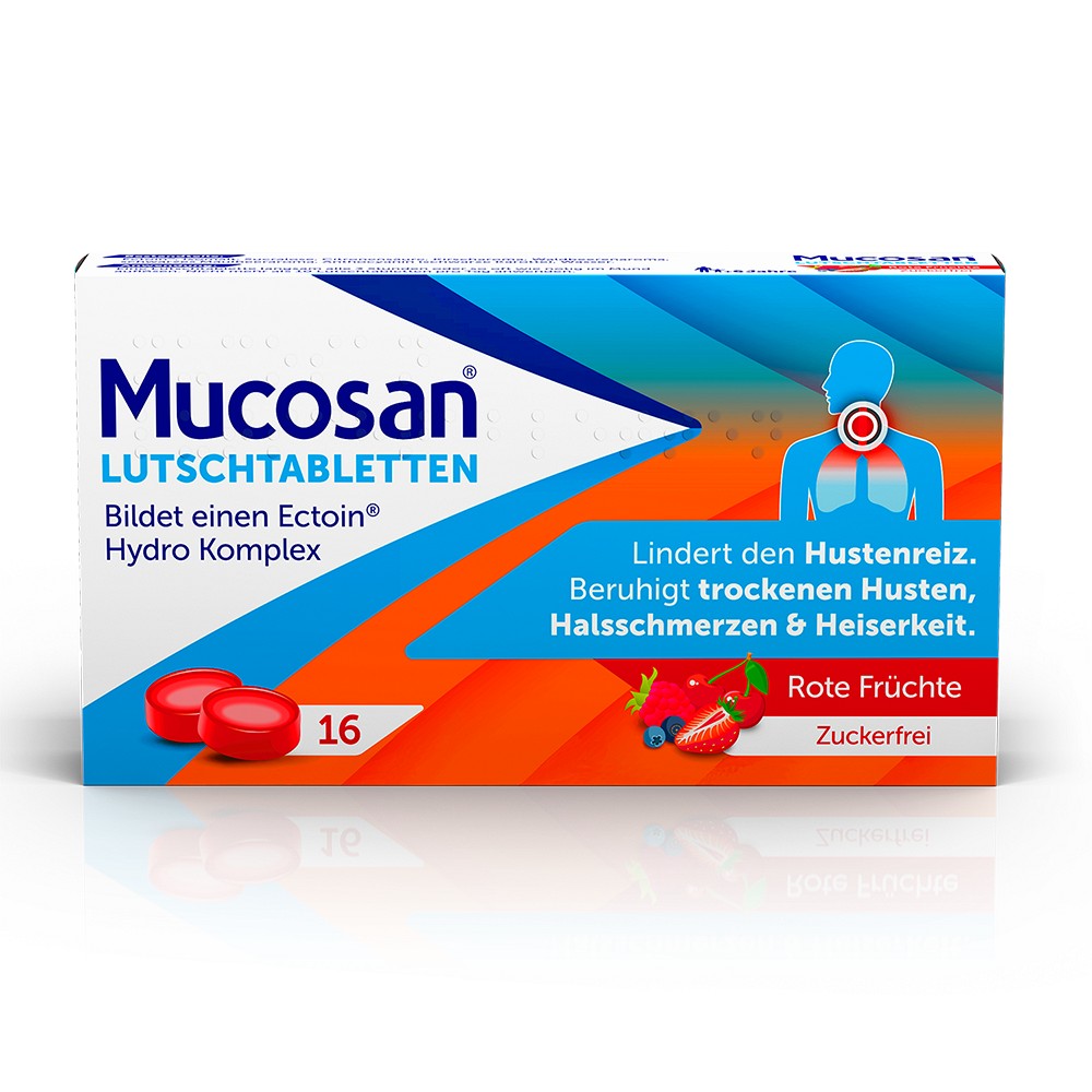 MUCOSAN Lutschtabletten rote Früchte - 16Stk