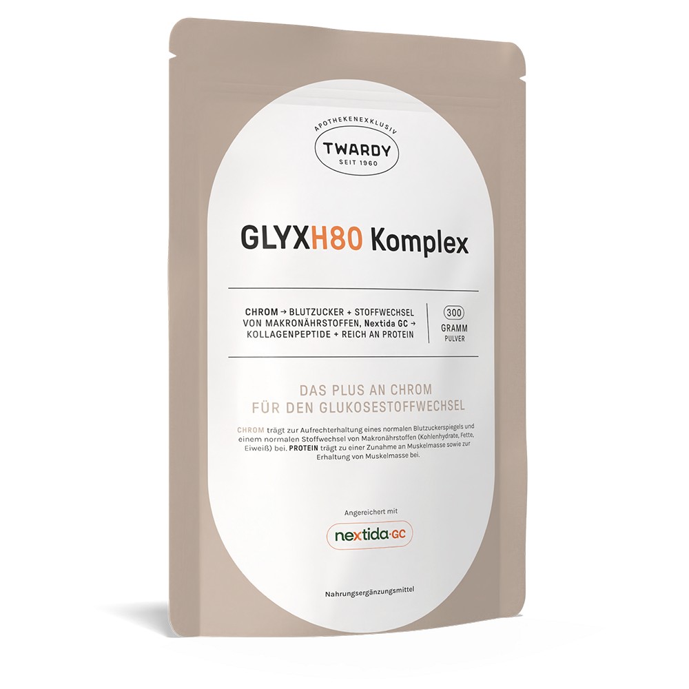GLYXH80 Komplex Kollagenpeptide & Chrom Pulver - 300g