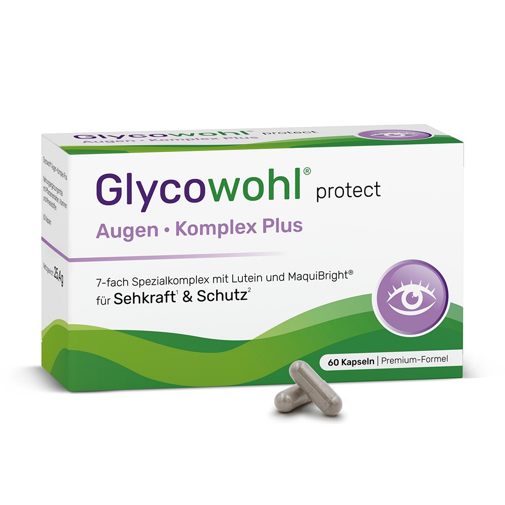 GLYCOWOHL Augenkomplex m.Lutein & Vitamin A+E Kps. - 60Stk - Vegan