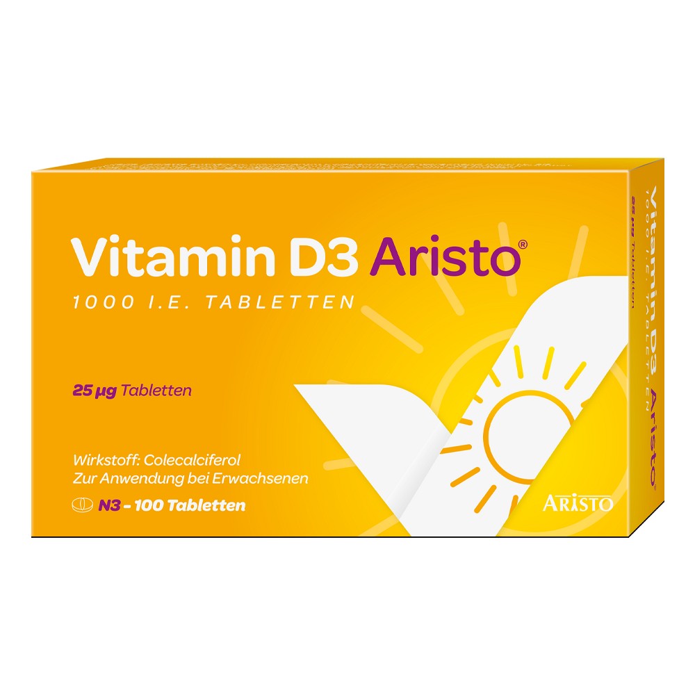 VITAMIN D3 ARISTO 1000 I.E. Tabletten - 100Stk
