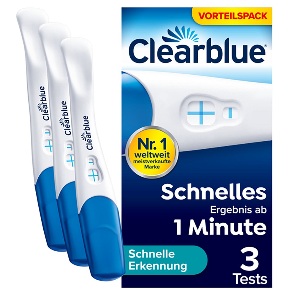 CLEARBLUE Schwangerschaftstest schnelle Erkennung - 3Stk
