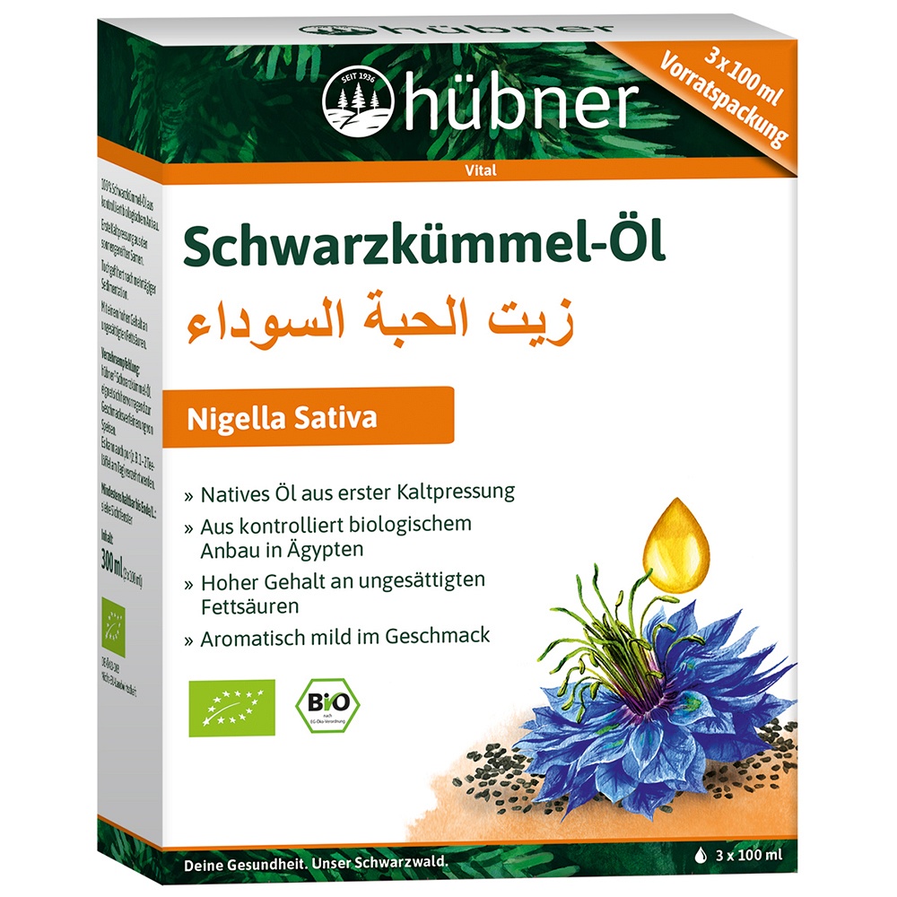 HÜBNER Schwarzkümmel-Öl Bio DE-ÖKO-003 - 300ml