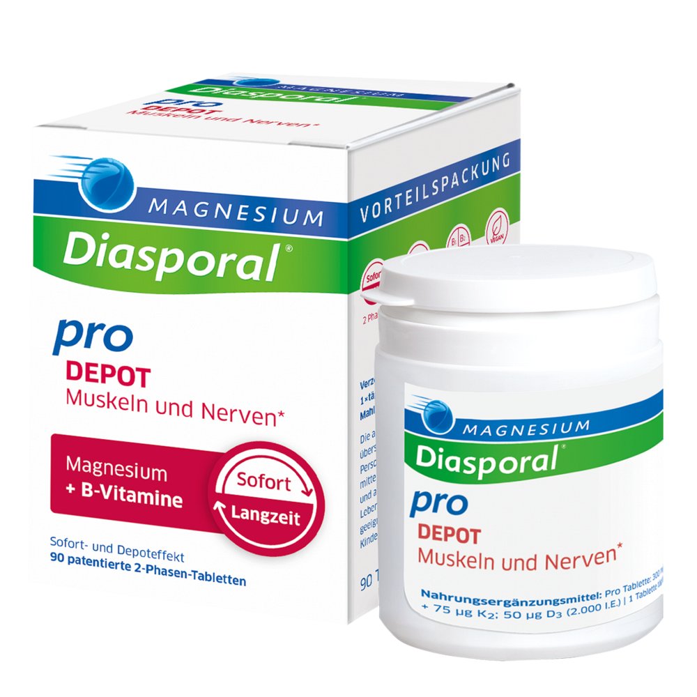 MAGNESIUM DIASPORAL pro+B-Vit.DEPOT Musk.+Nerv.Tab - 90Stk - Stress & Burnout