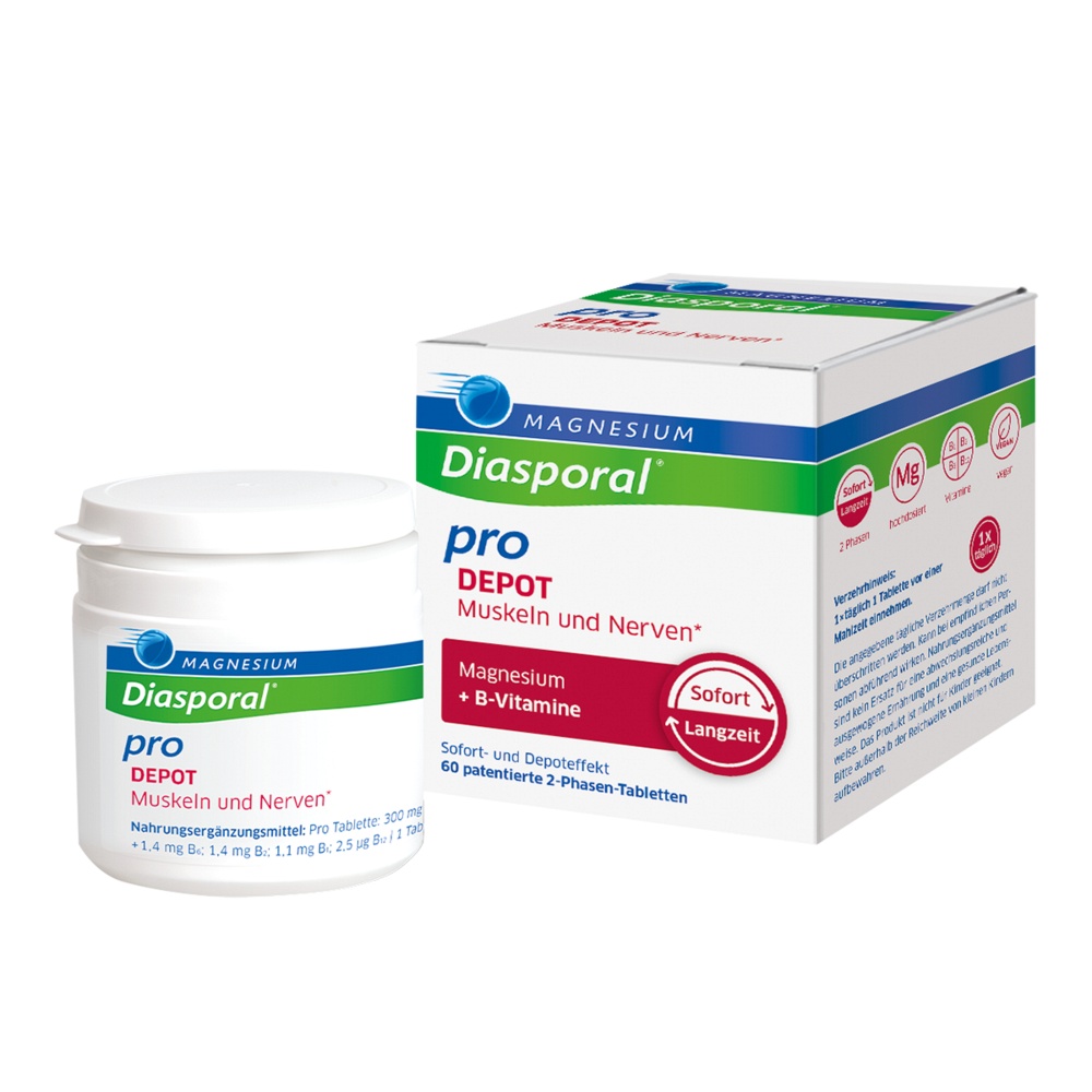 MAGNESIUM DIASPORAL pro+B-Vit.DEPOT Musk.+Nerv.Tab - 60Stk - Stress & Burnout