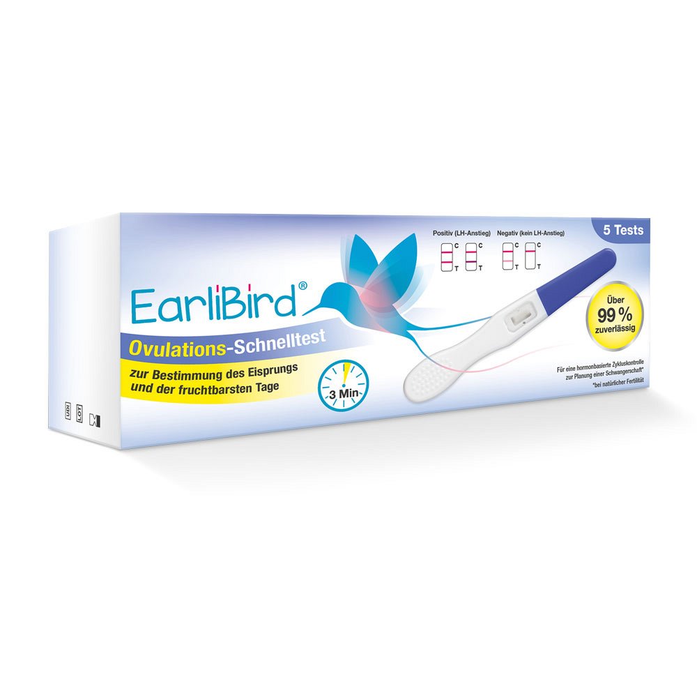 EARLIBIRD Ovulationstest - 5Stk - Schwangerschafts- & Ovulationstests