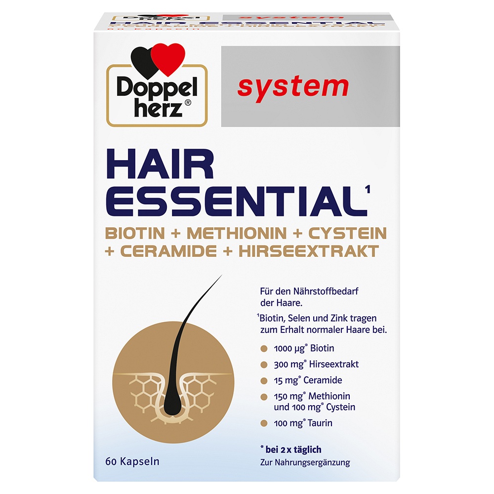 DOPPELHERZ Hair Essential system Kapseln - 60Stk - Haut, Haare & Nägel