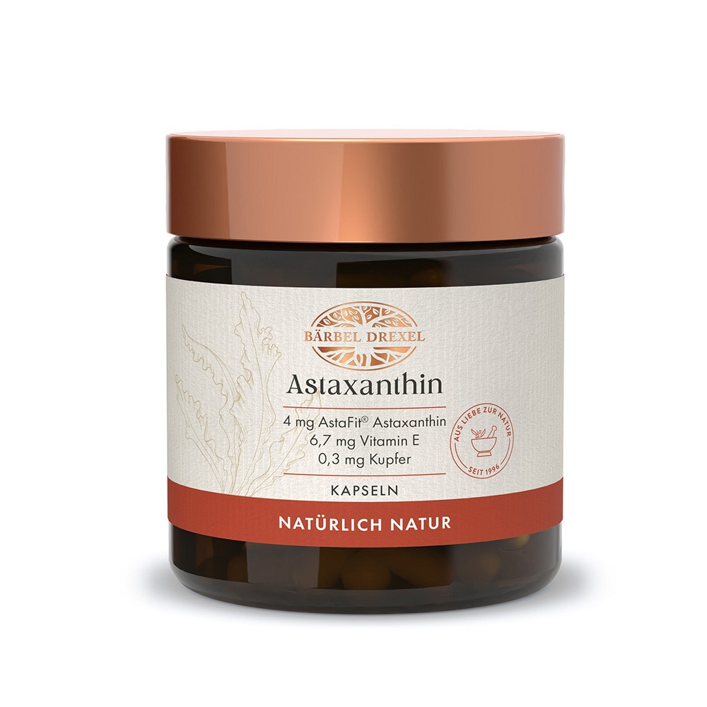 ASTAXANTHIN 4 mg+Vitamin E+Kupfer vegan Kapseln - 100Stk